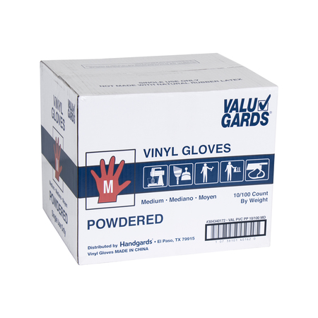 VALUGARDS HGI Valugards Powdered Medium Vinyl Glove Foodservice, PK1000 304340172